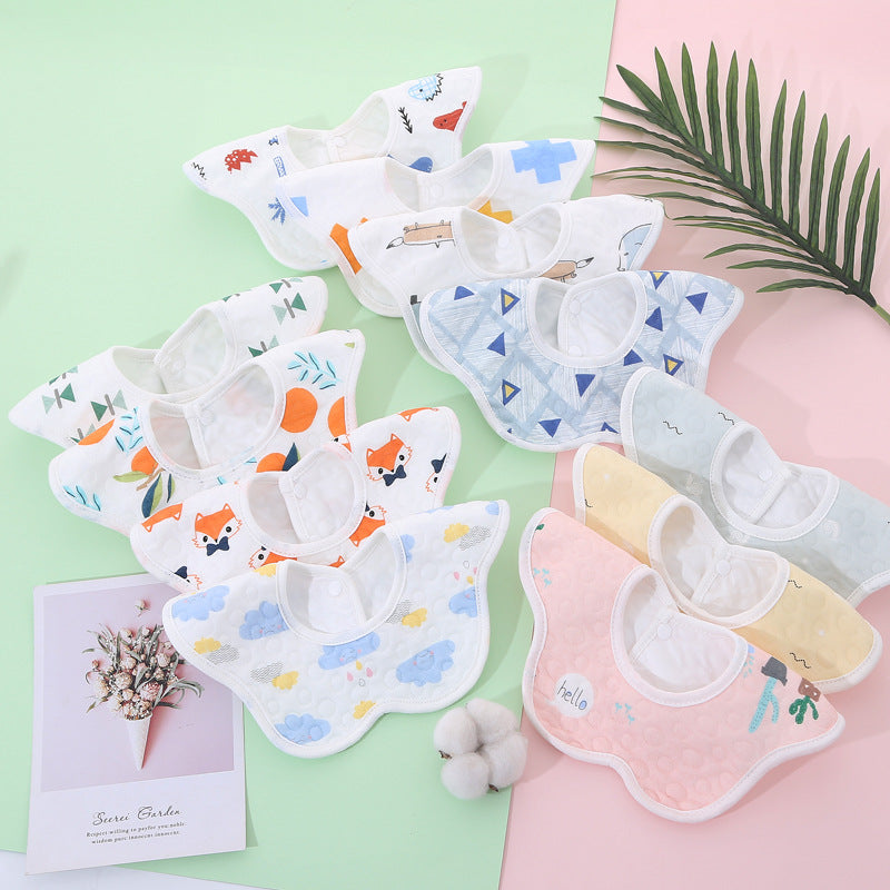 Waterproof Petal Bibs For Newborn Children Baby Cotton