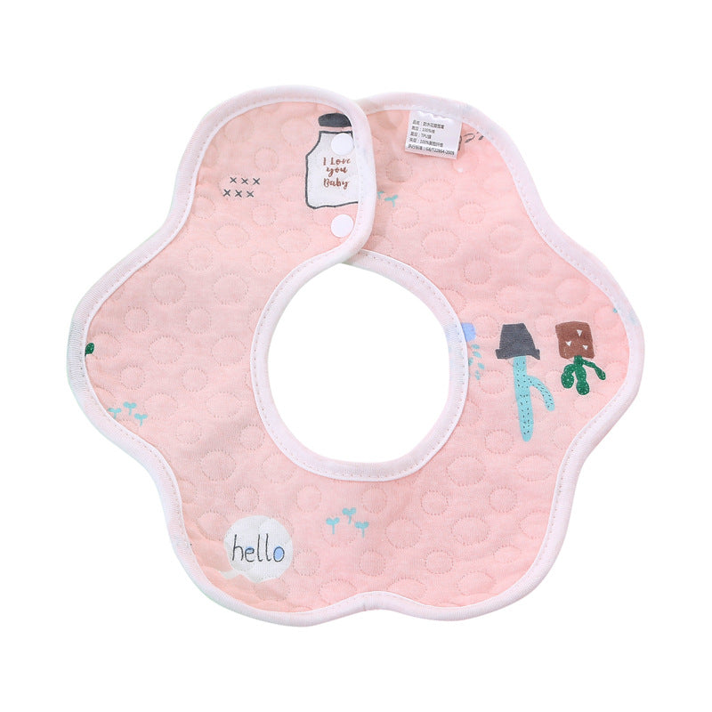Waterproof Petal Bibs For Newborn Children Baby Cotton