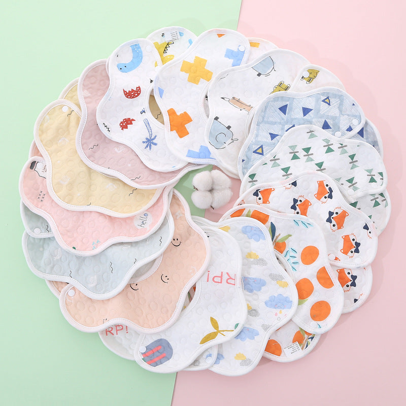 Waterproof Petal Bibs For Newborn Children Baby Cotton